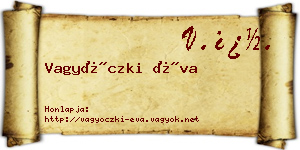 Vagyóczki Éva névjegykártya