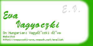 eva vagyoczki business card